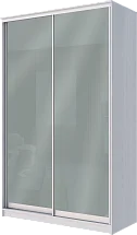2-х дверный шкаф купе с цветной пленкой Средне-Серый №074 2300 1682 620